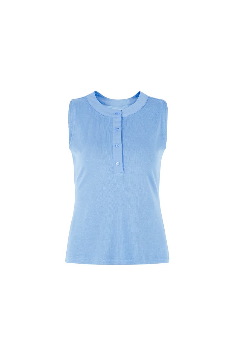 The Shirt by Rochelle Behrens The Sleeveless Brett Shirt, Alternate, color, Slate Blue