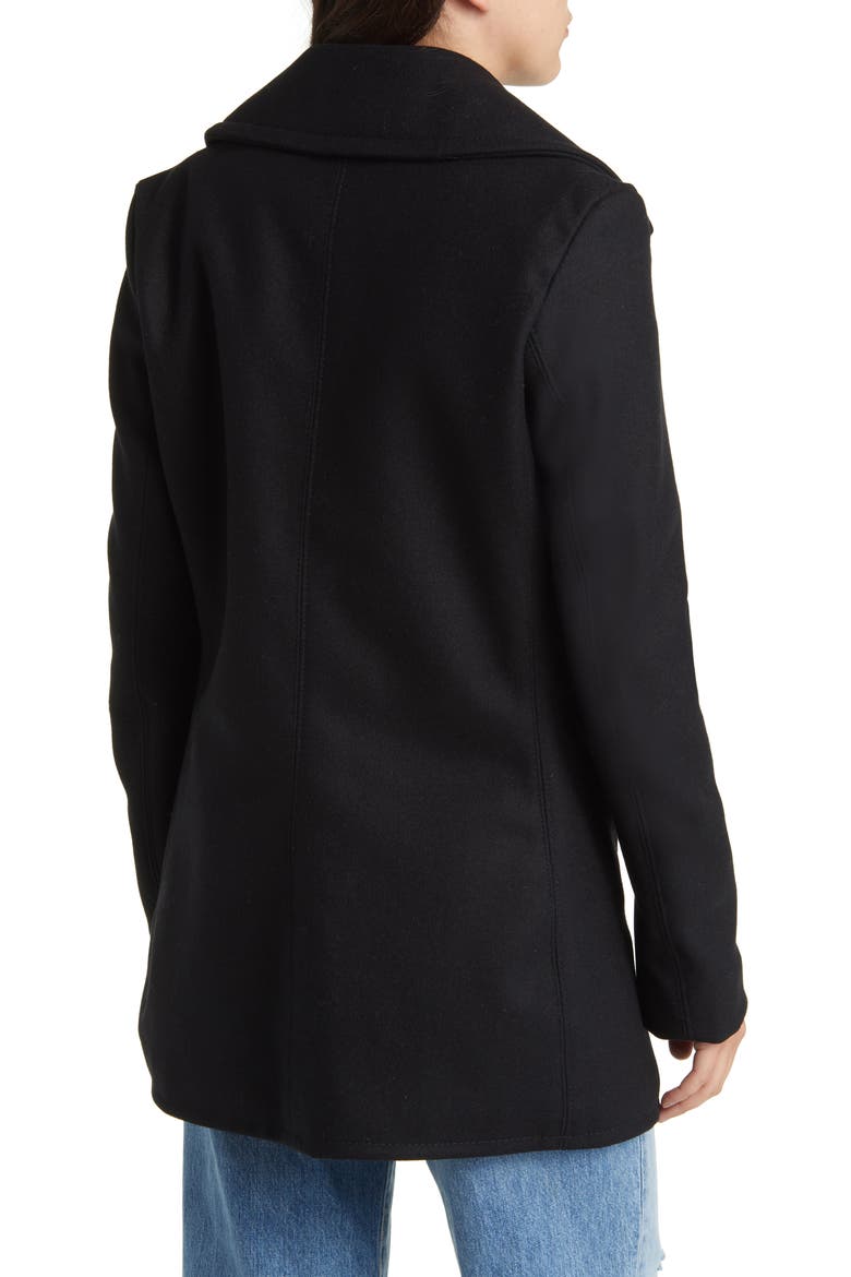 Wool Blend Peacoat, Alternate, color, NAVY