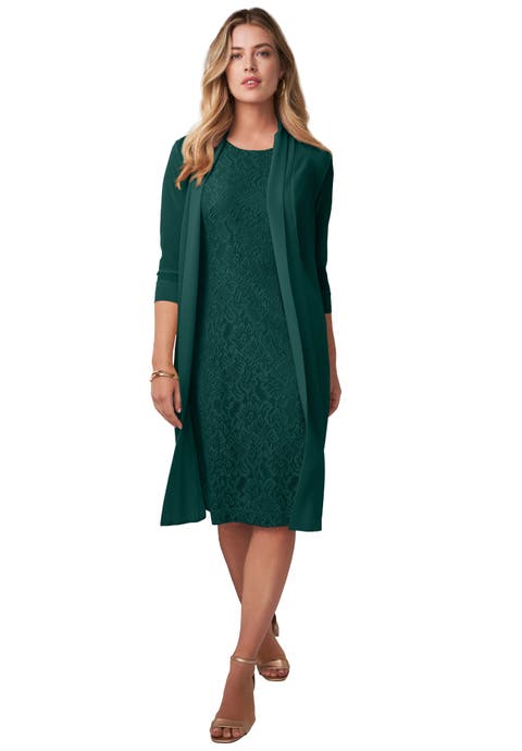 2 Piece Lace Jacket Dress