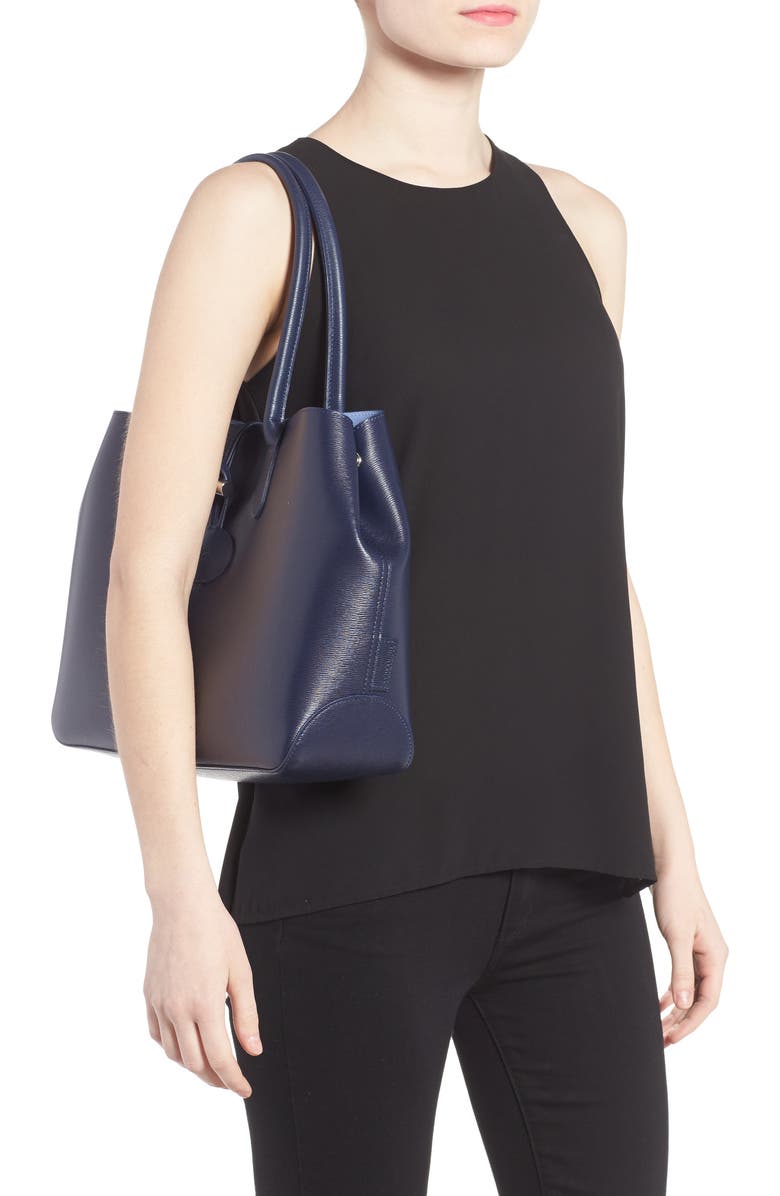 Longchamp Roseau Leather Shoulder Tote, Alternate, color,