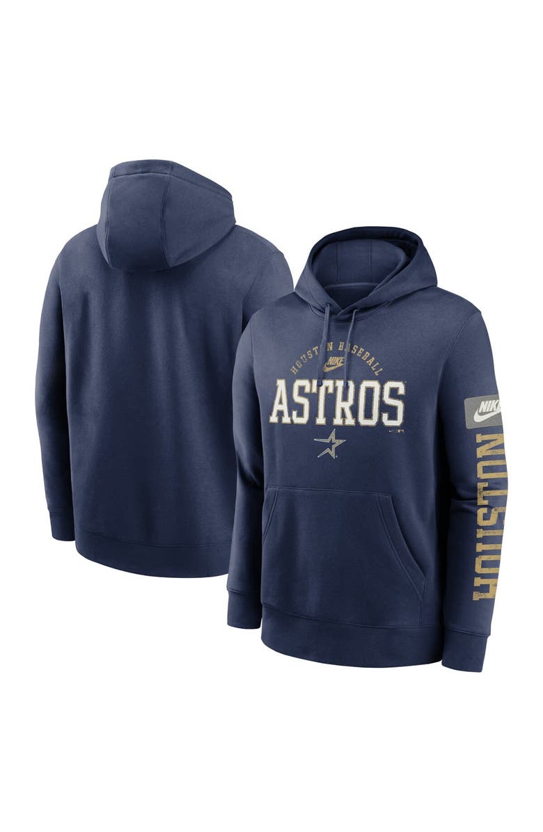 Nike Men's Nike Navy Houston Astros Cooperstown Collection Splitter Club Fleece Pullover Hoodie, Alternate, color, Navy
