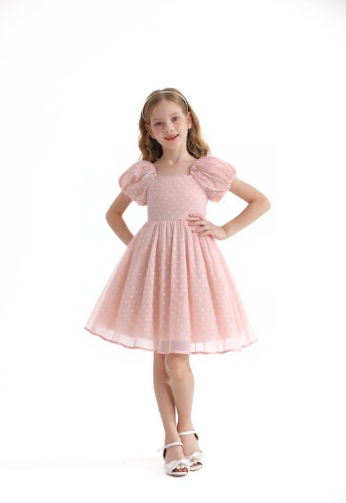 Sweet Cactus Polka Dot Empire Dress In Pink