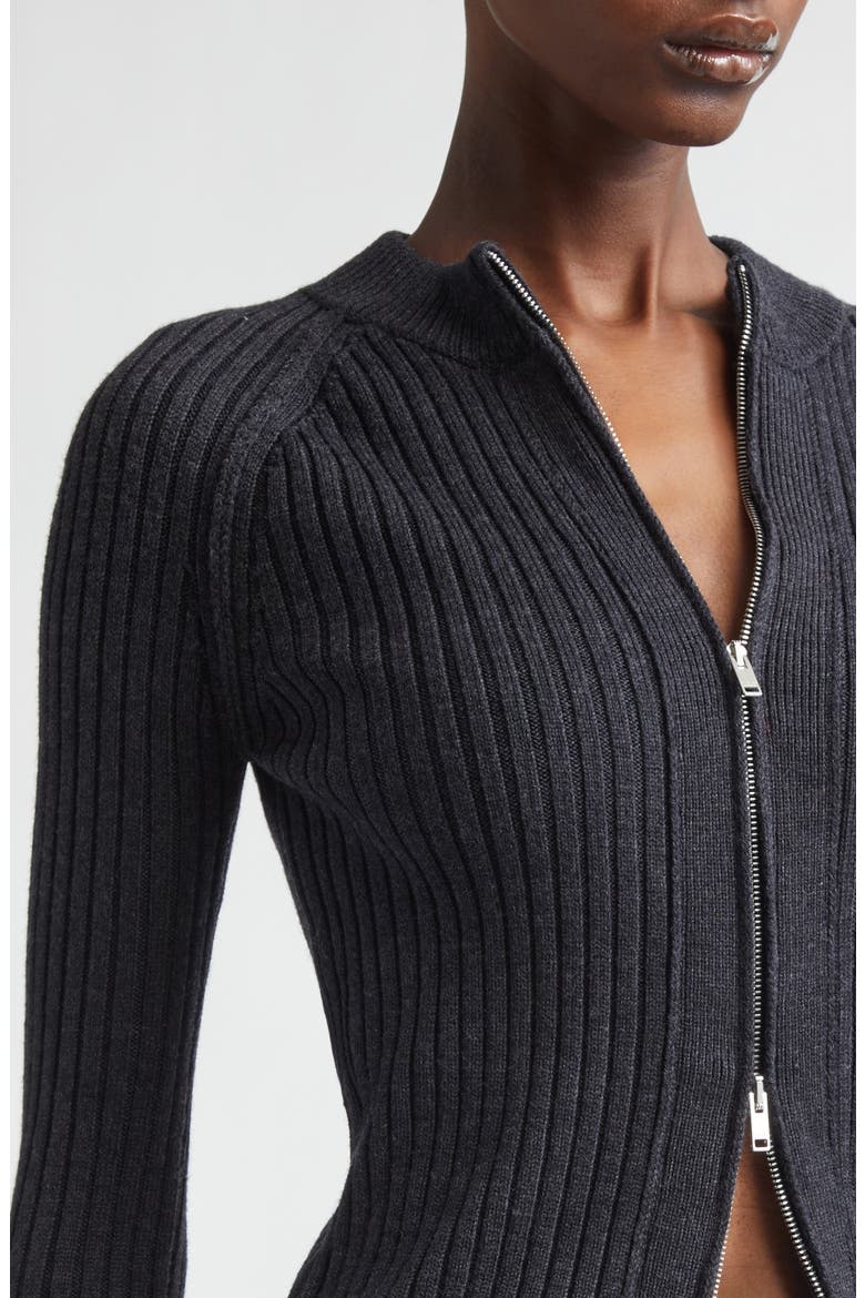 Vice Merino Wool Blend Zip Cardigan, Alternate, color, ANTHRACITE