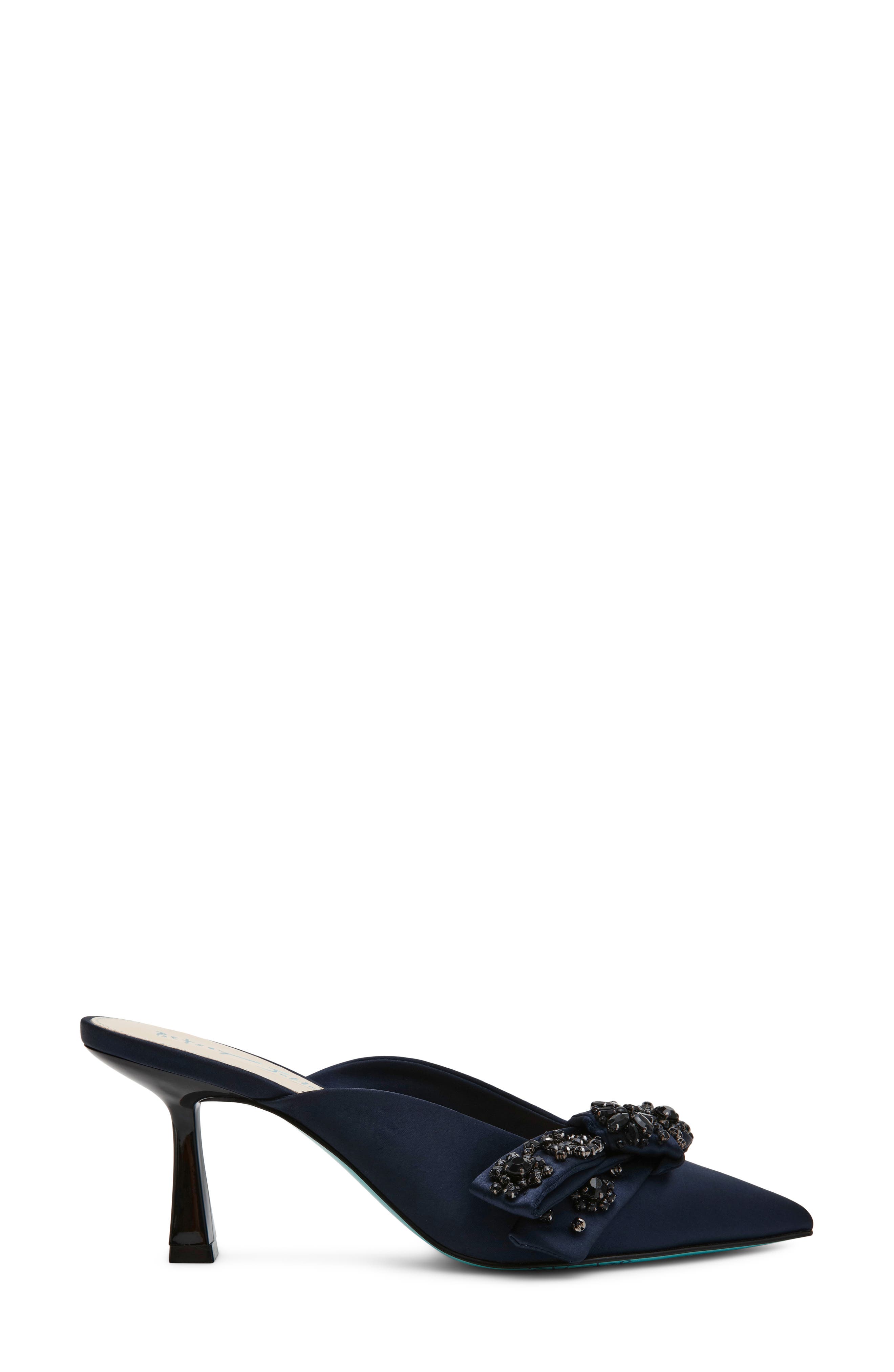 Kena Pointed Toe Mule, Alternate, color, NAVY