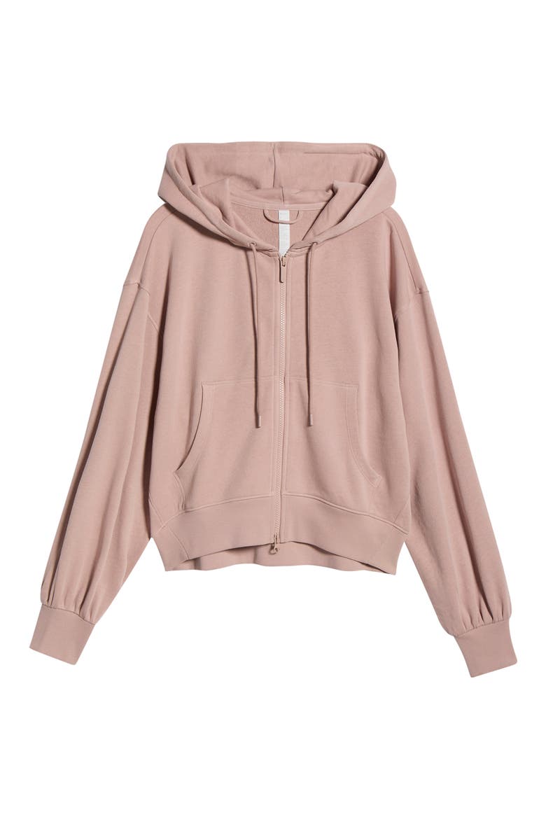 Go Easy Terry Zip Hoodie, Alternate, color, PINK FAWN