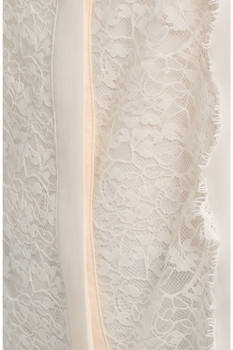 Lace Front Button Shirt, Alternate, color, WHITE DOVE