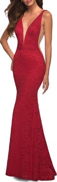 La Femme Illusion Inset Lace Gown