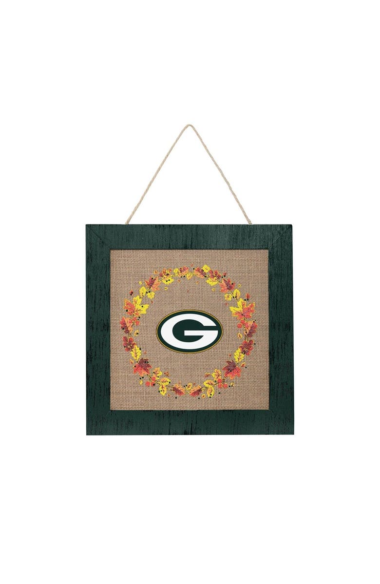FOCO Green Bay Packers 12'' Double-Sided Burlap Sign, Alternate, color,