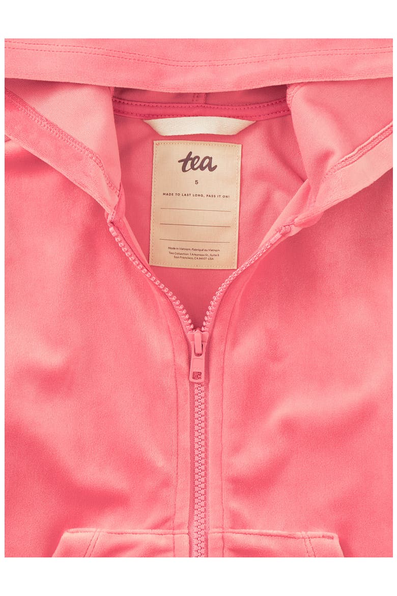 Cat Ears Velour Hoodie, Alternate, color, Mauveglow
