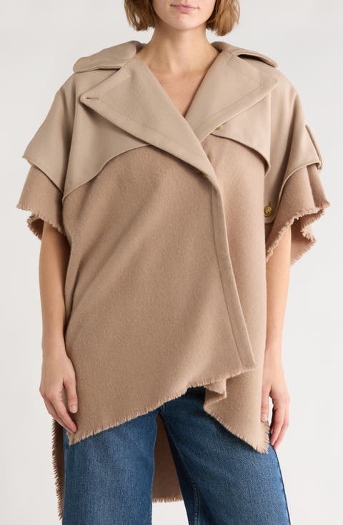 Wool Trench Poncho