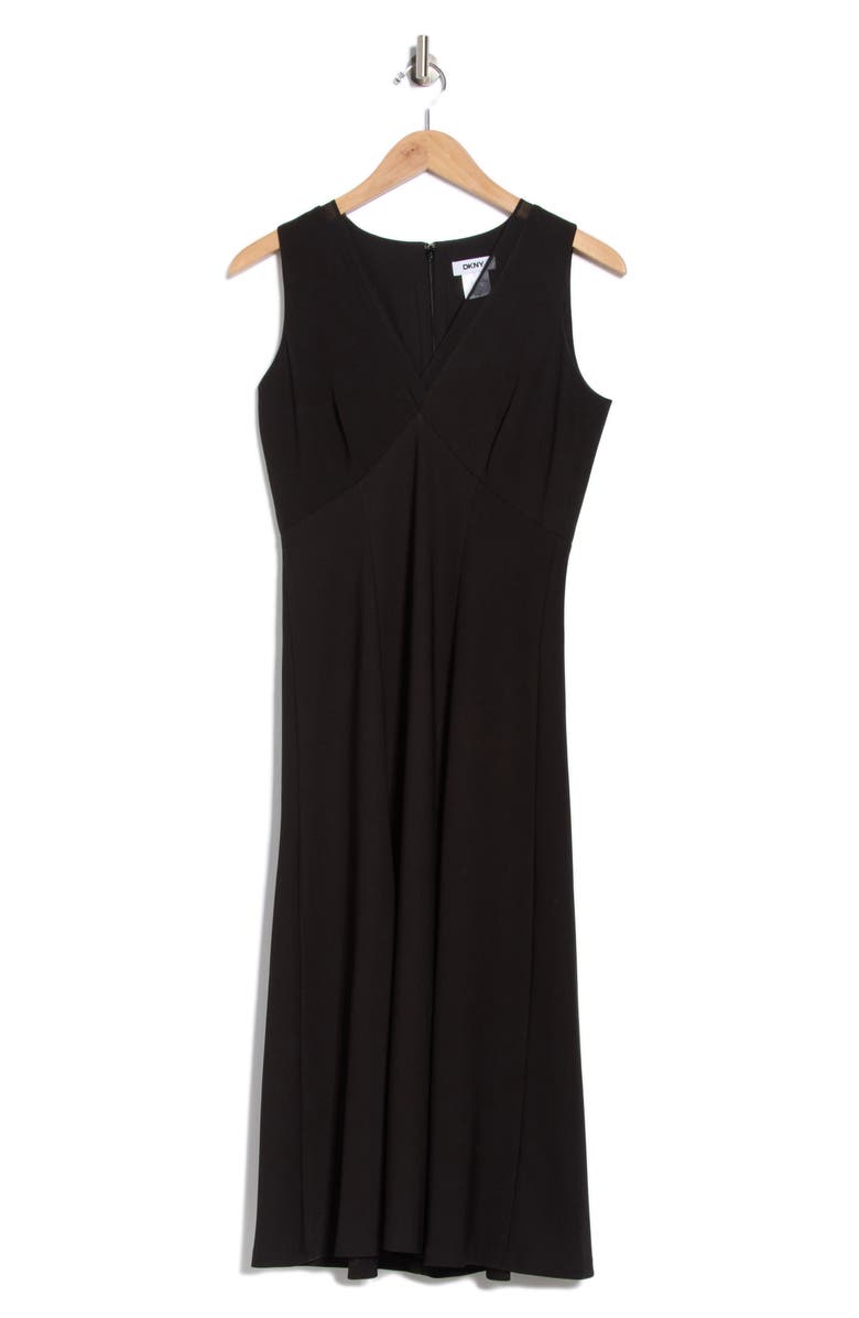 DKNY V-Neck Sleeveless Dress, Alternate, color, Black