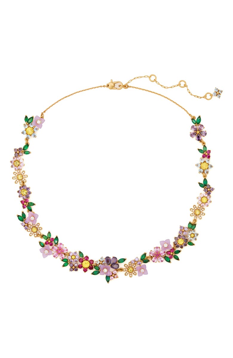 Kate Spade New York bursting blooms statement necklace, Main, color,