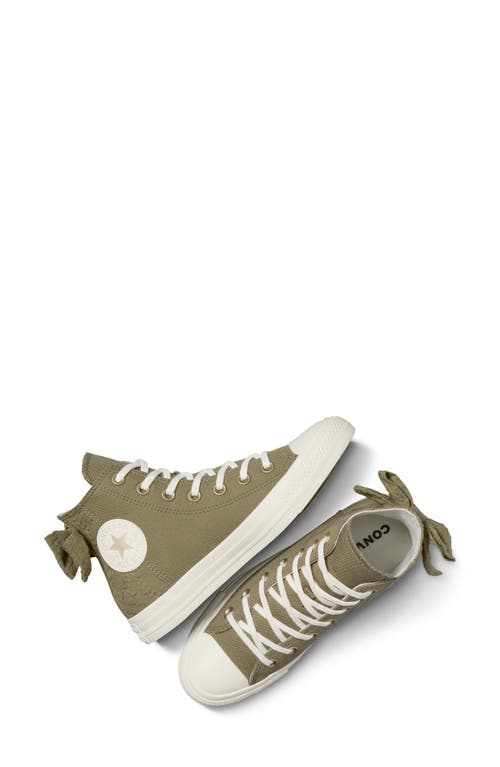Converse Embroidered High Top Twill Sneaker In Green