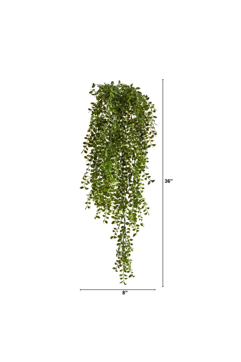 3-ft Gleditsia Artificial Bush Plant UV Resistant, Alternate, color, Green