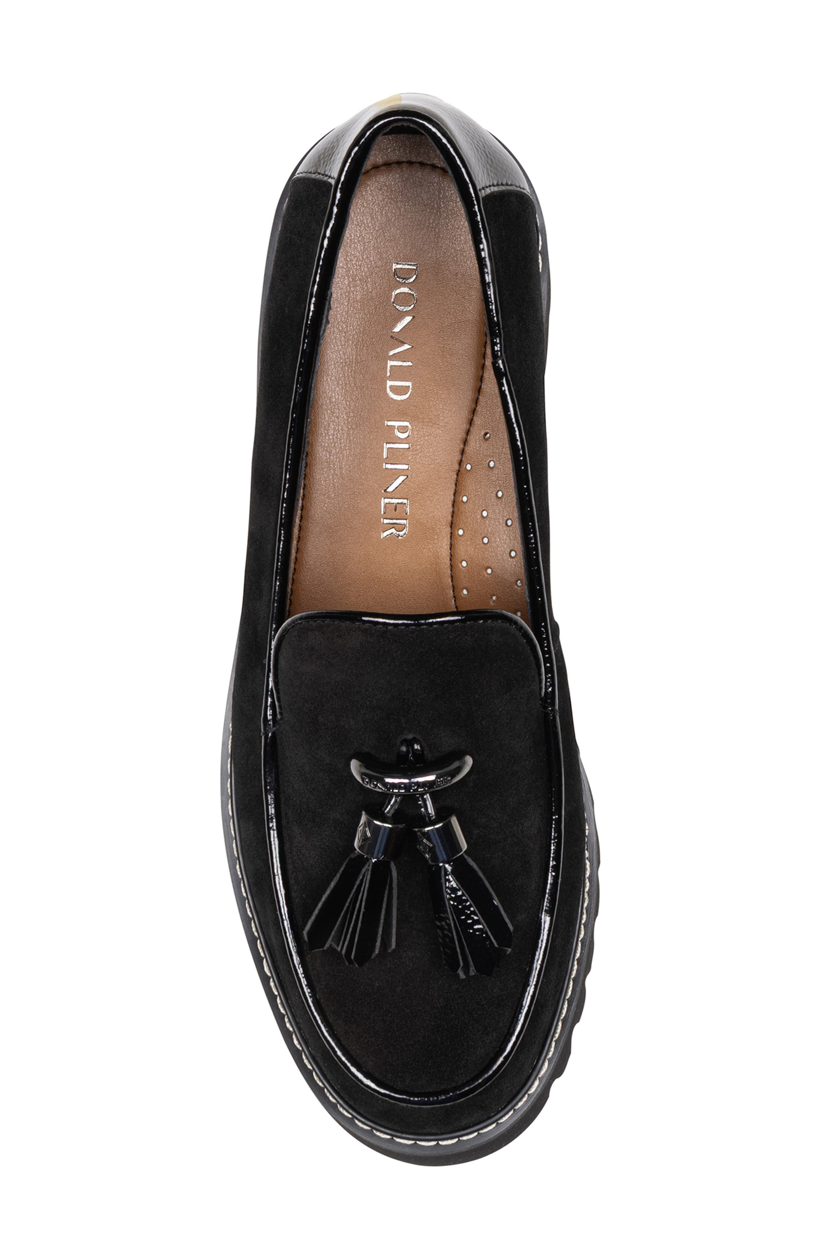 Hadi Tassel Leather Loafer, Alternate, color, BLACK