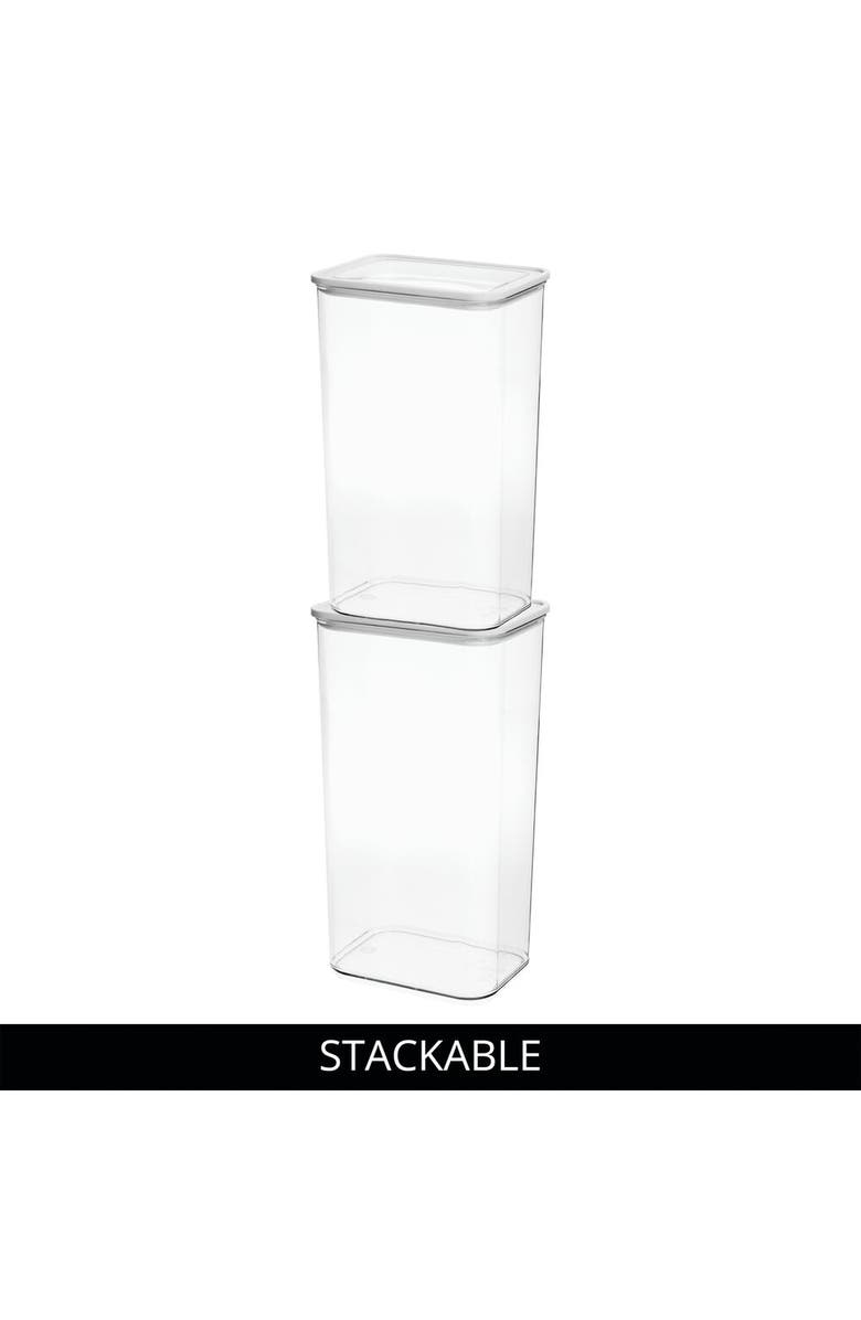 iDesign Extra Large Canister with Erasable Label - Set of 4 - Clear, Alternate, color,