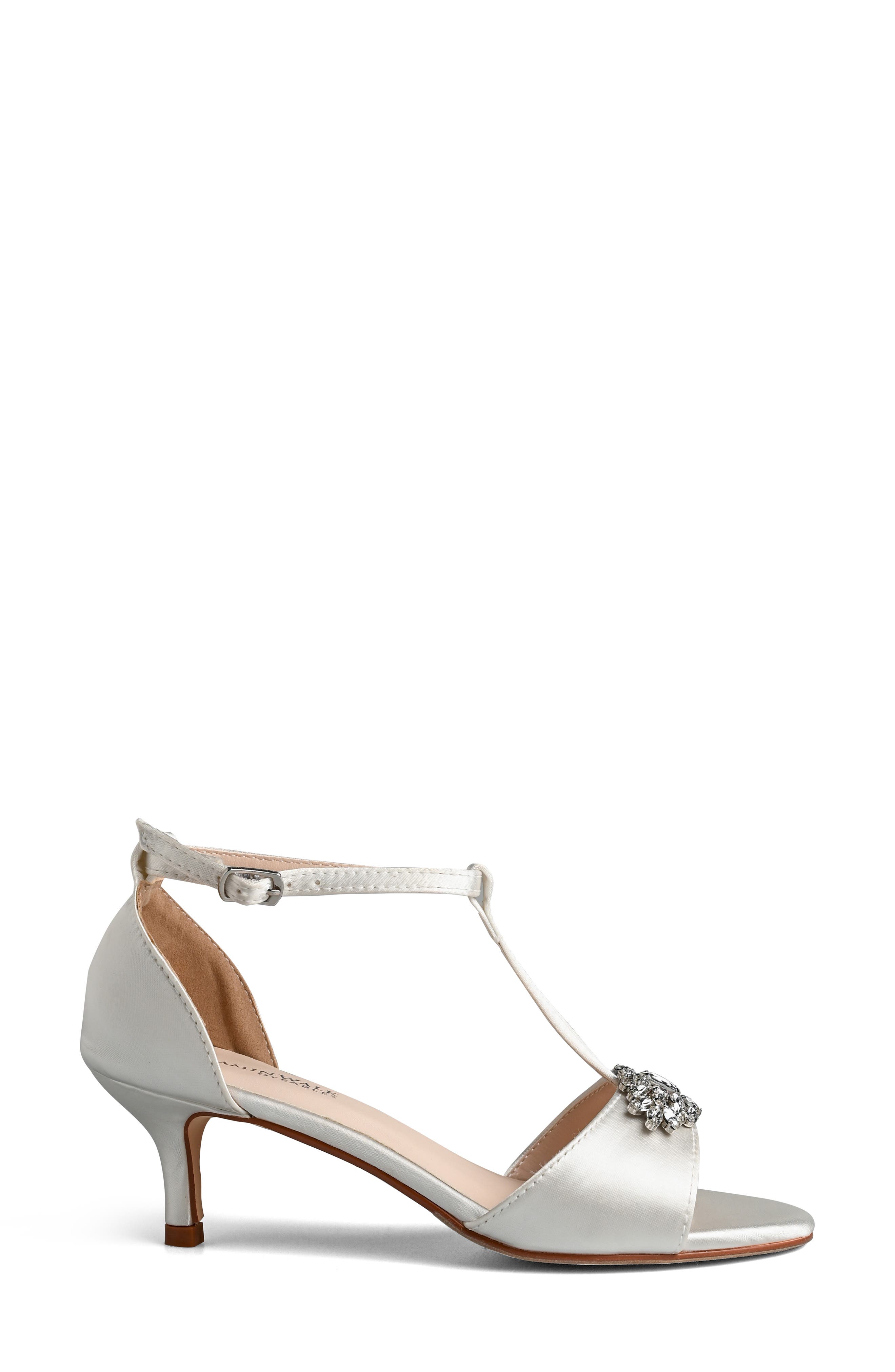 Ophelia Kitten Heel T-Strap Sandal, Alternate, color, WHITE