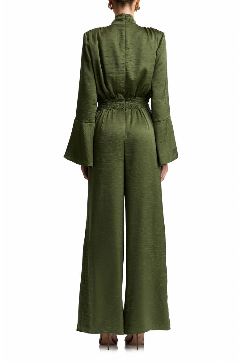 Bell Sleeve Wide Leg Jumpsuit, Alternate, color, OLIVE