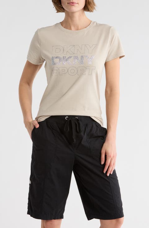 Rhinestone Glitter Logo T-Shirt