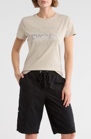 DKNY Rhinestone Glitter Logo T-Shirt