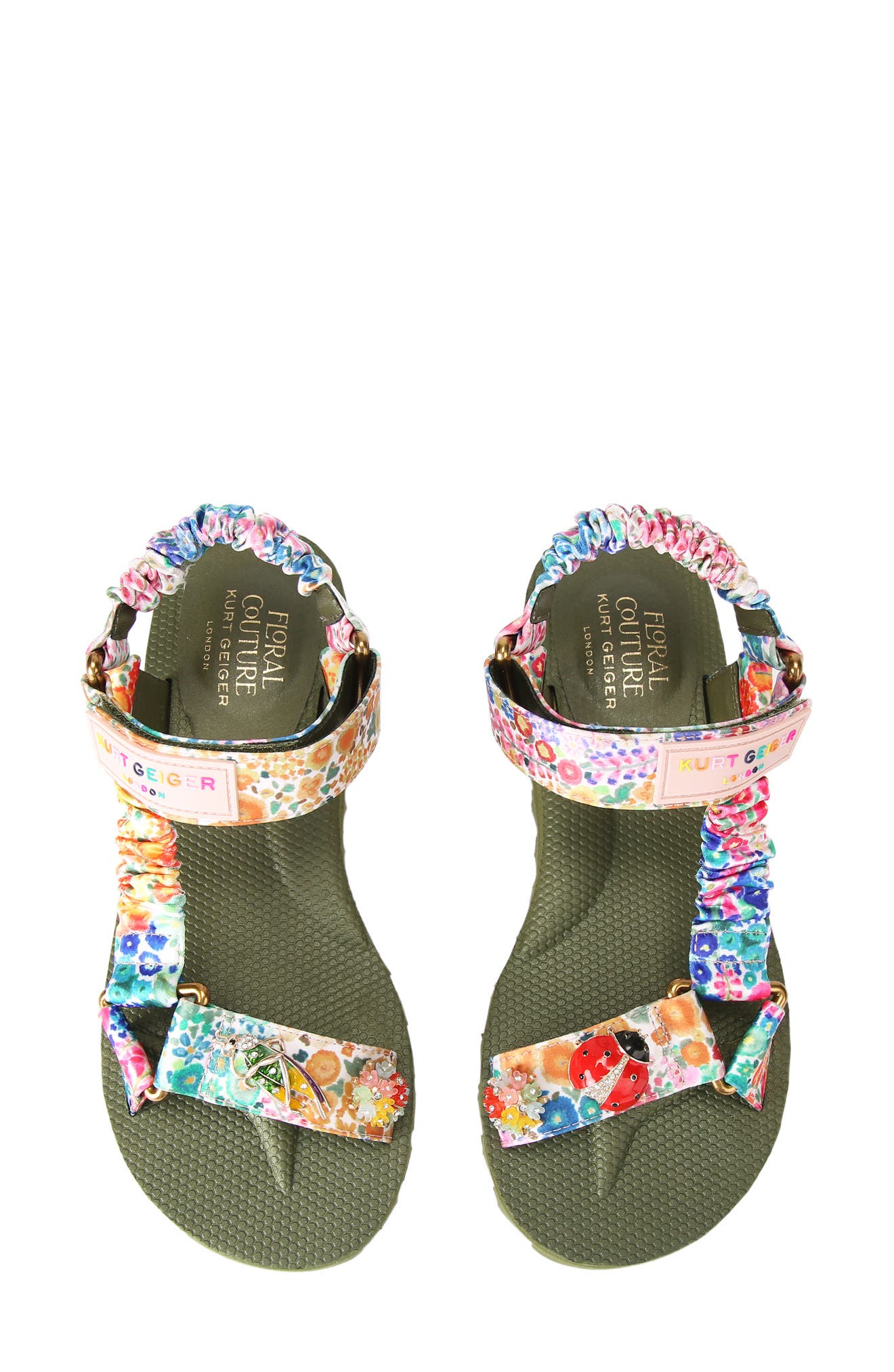 Kurt Geiger London Floral Couture Orion Ankle Strap Platform Wedge Sandal, Alternate, color, 