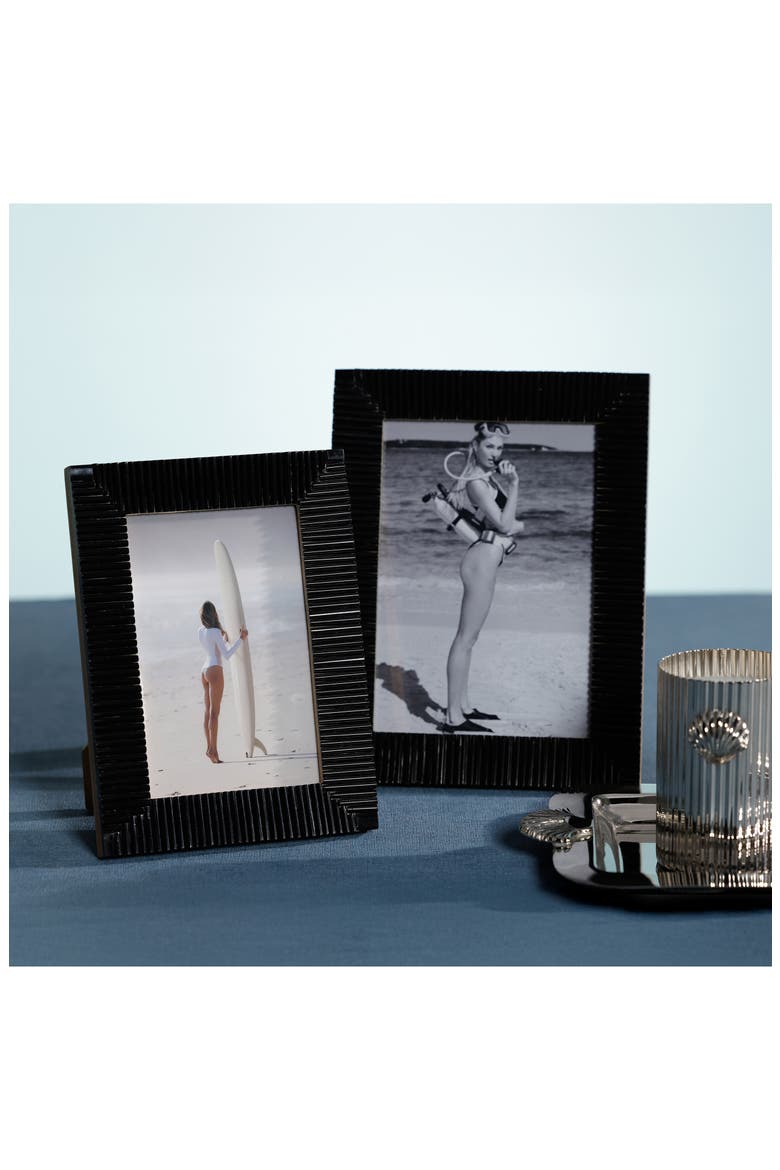 Nubia Ribbed 6.5 x 8.5 Photo Frame, Alternate, color, BLACK