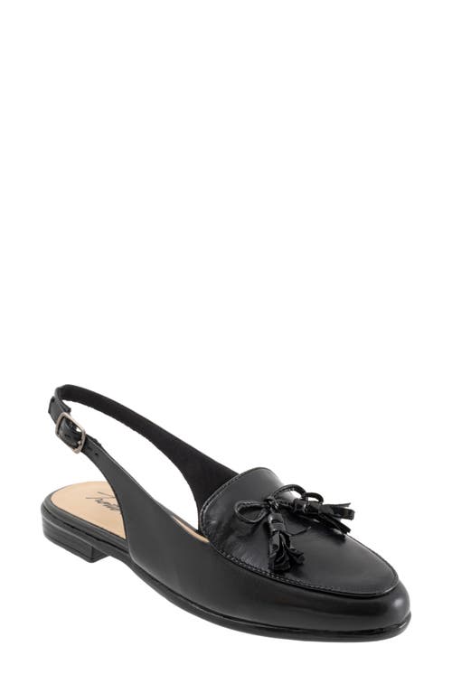 Trotters Lillie Slingback Loafer in Black 