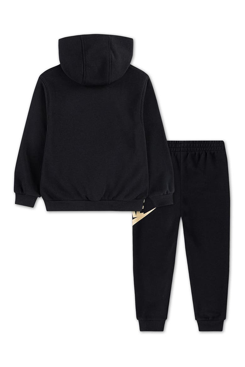 Kids' Club Fleece Hoodie & Pull-On Pants Set, Alternate, color, BLACK/ METALLIC GOLD