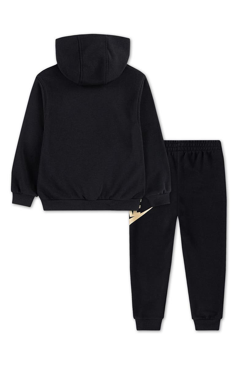 Nike Kids' Club Fleece Hoodie & Pull-On Pants Set, Alternate, color, Black/ Metallic Gold