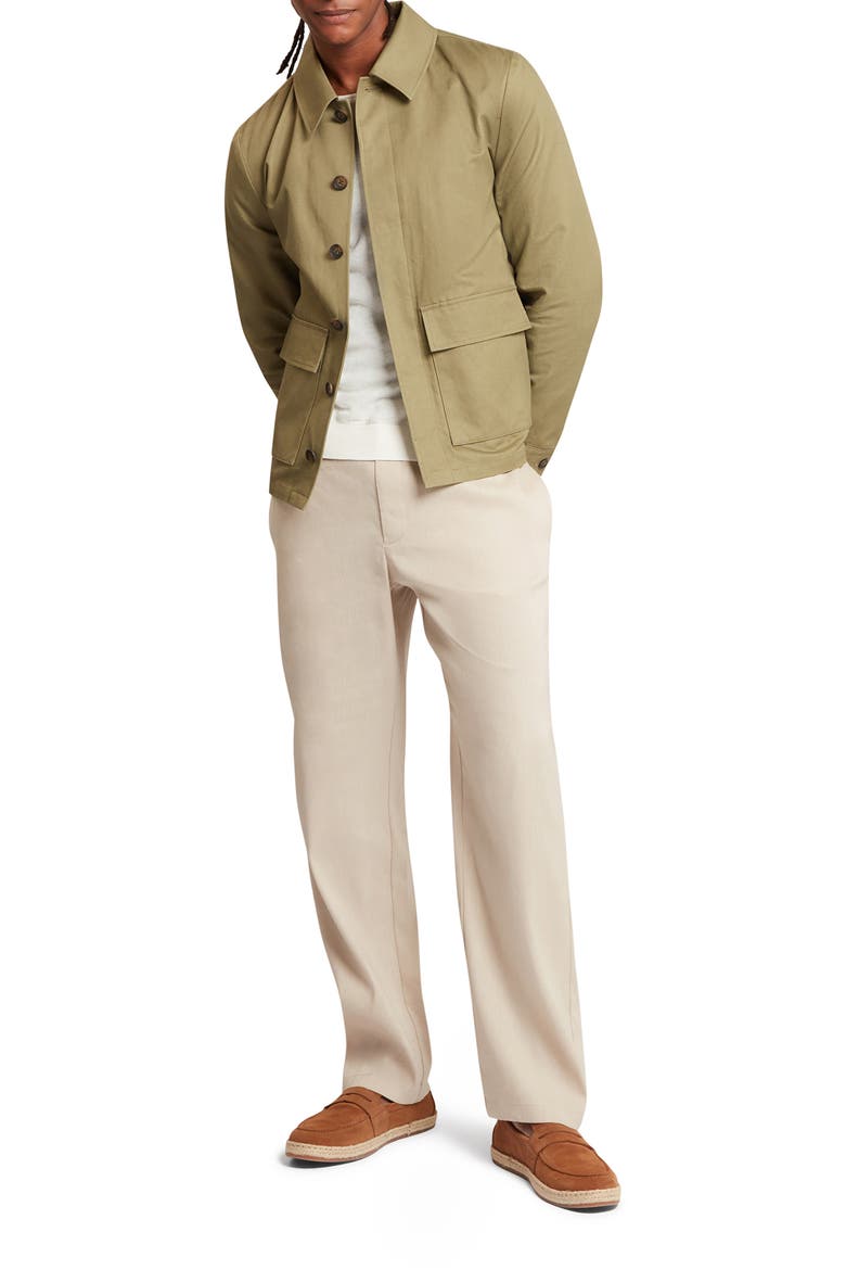 Trennt Cotton & Linen Shirt Jacket, Alternate, color, OLIVE
