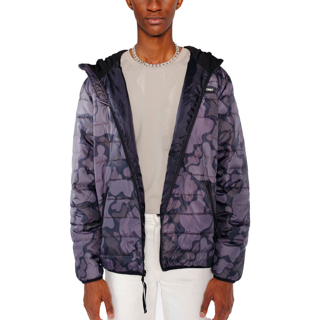 Members Only Solid Packable Down Jacket In Black