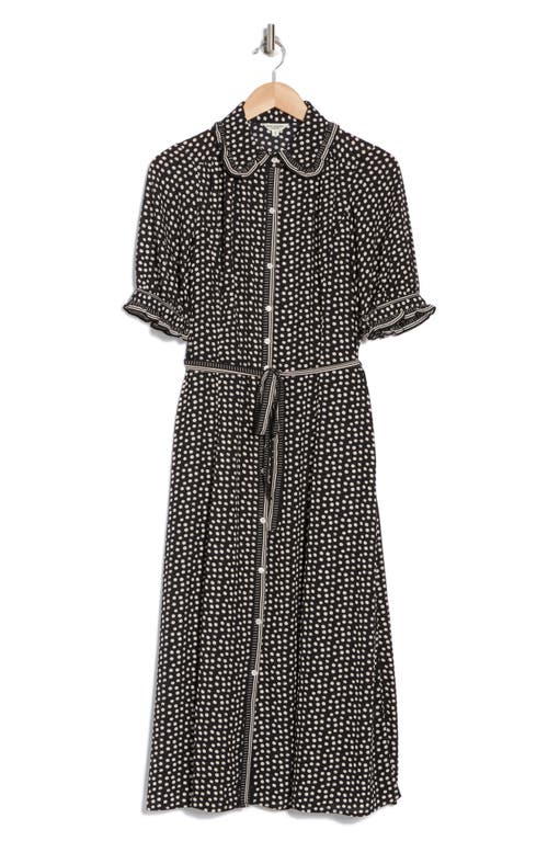 Max Studio Puff Sleeve Chiffon Midi Shirtdress