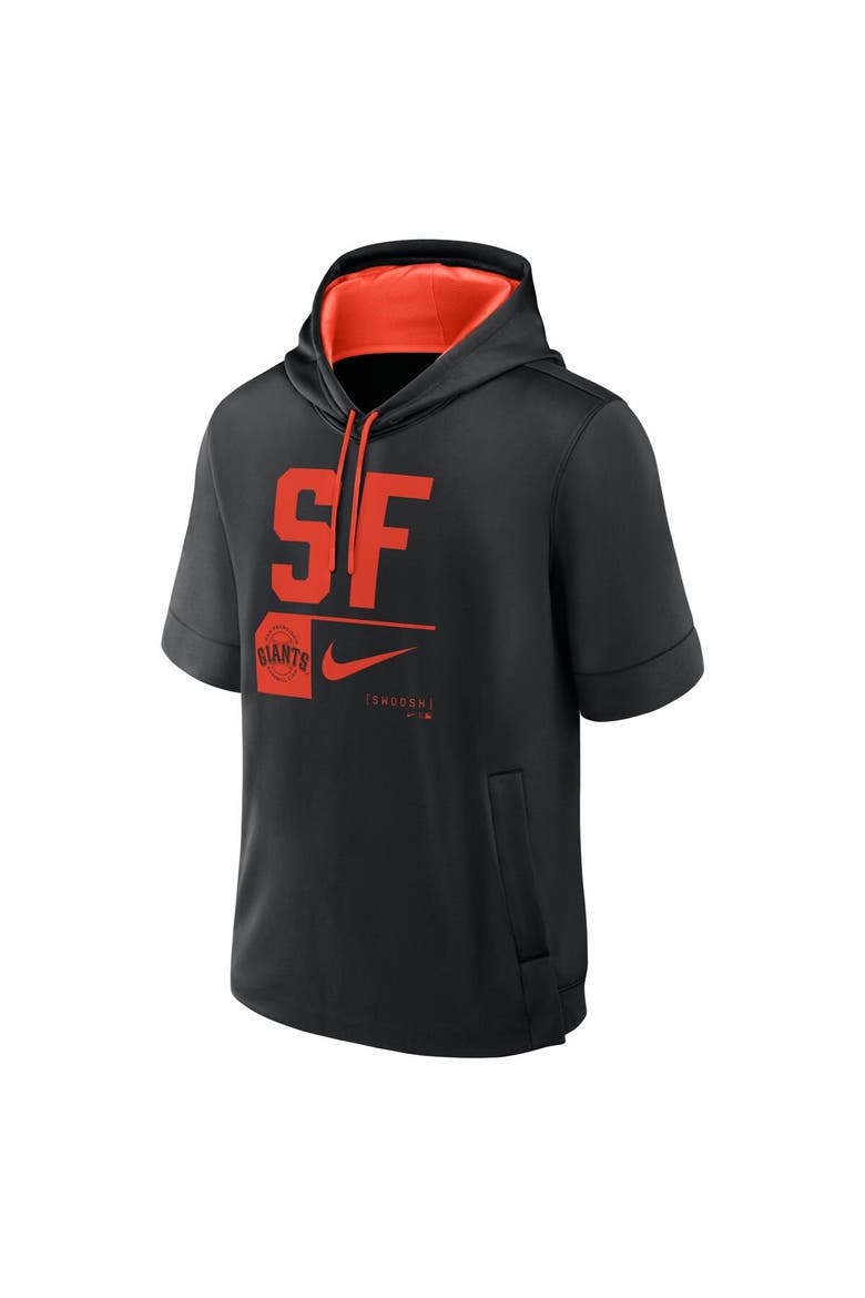 Men's Nike Black San Francisco Giants Tri Code Lockup Short Sleeve Pullover Hoodie, Alternate, color, Black