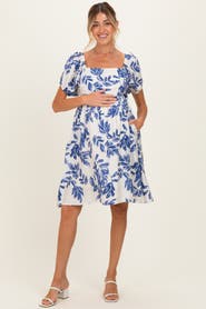 PinkBlush Floral Puff Sleeve Dress