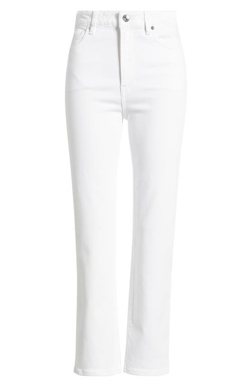 Shop Frame The Pencil Crop High Waist Ankle Slim Straight Leg Jeans In White