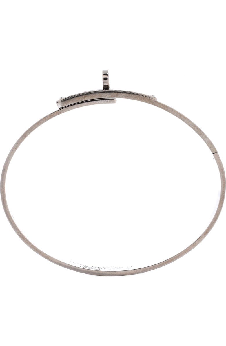 Pre-Owned Hermes Kelly Bracelet 18K White Gold with 4 Diamonds Small, Alternate, color, White Gold