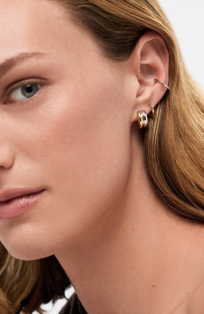Ana Luisa Asher Huggie Hoop Earrings, Alternate, color, Gold / Silver