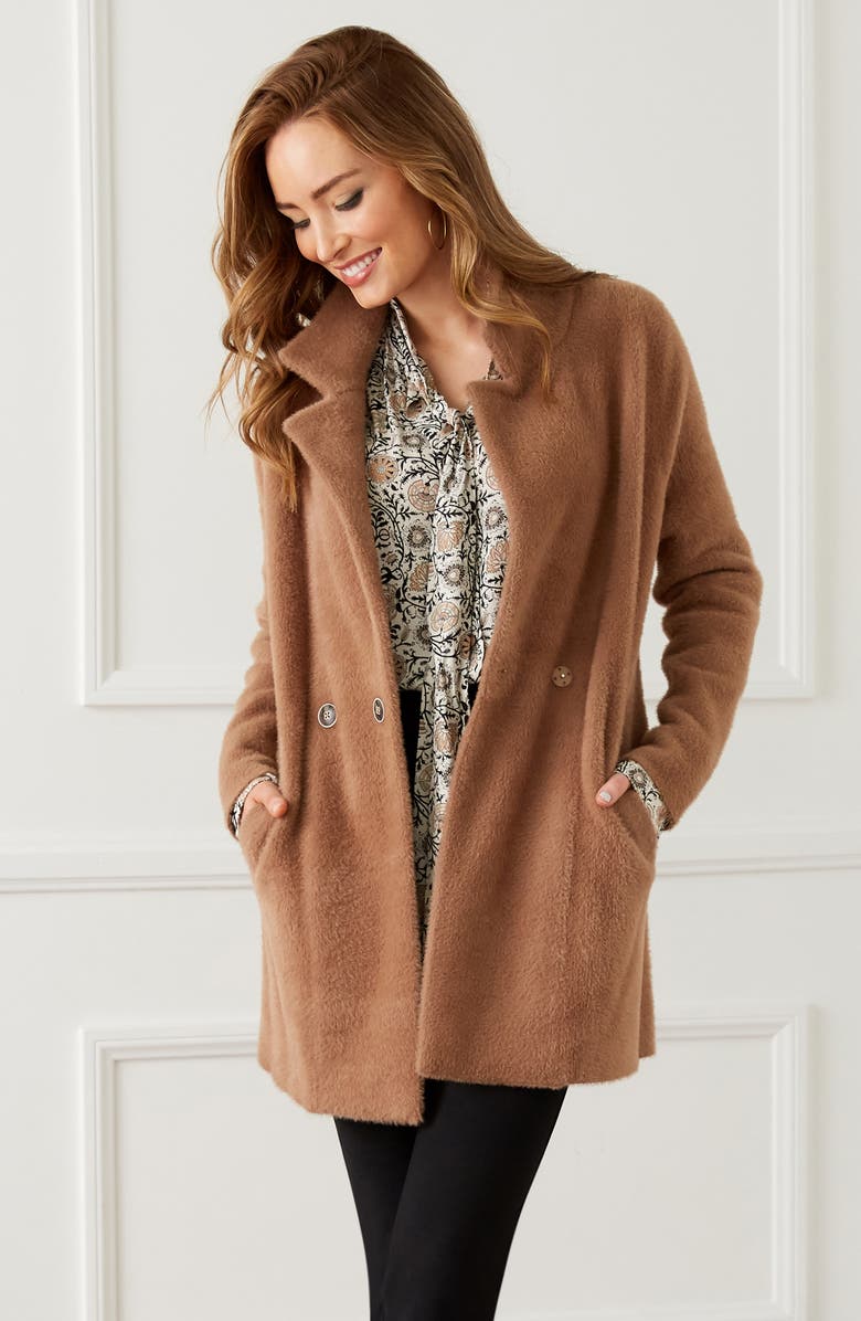 Karen Kane Textured Sweater Coat, Alternate, color, 