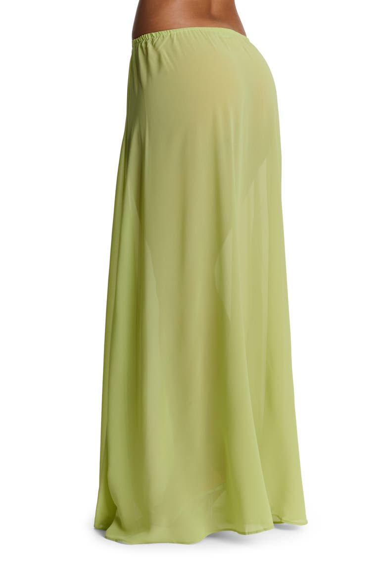 Chiffon A-Line Maxi Skirt, Alternate, color, CHARTREUSE