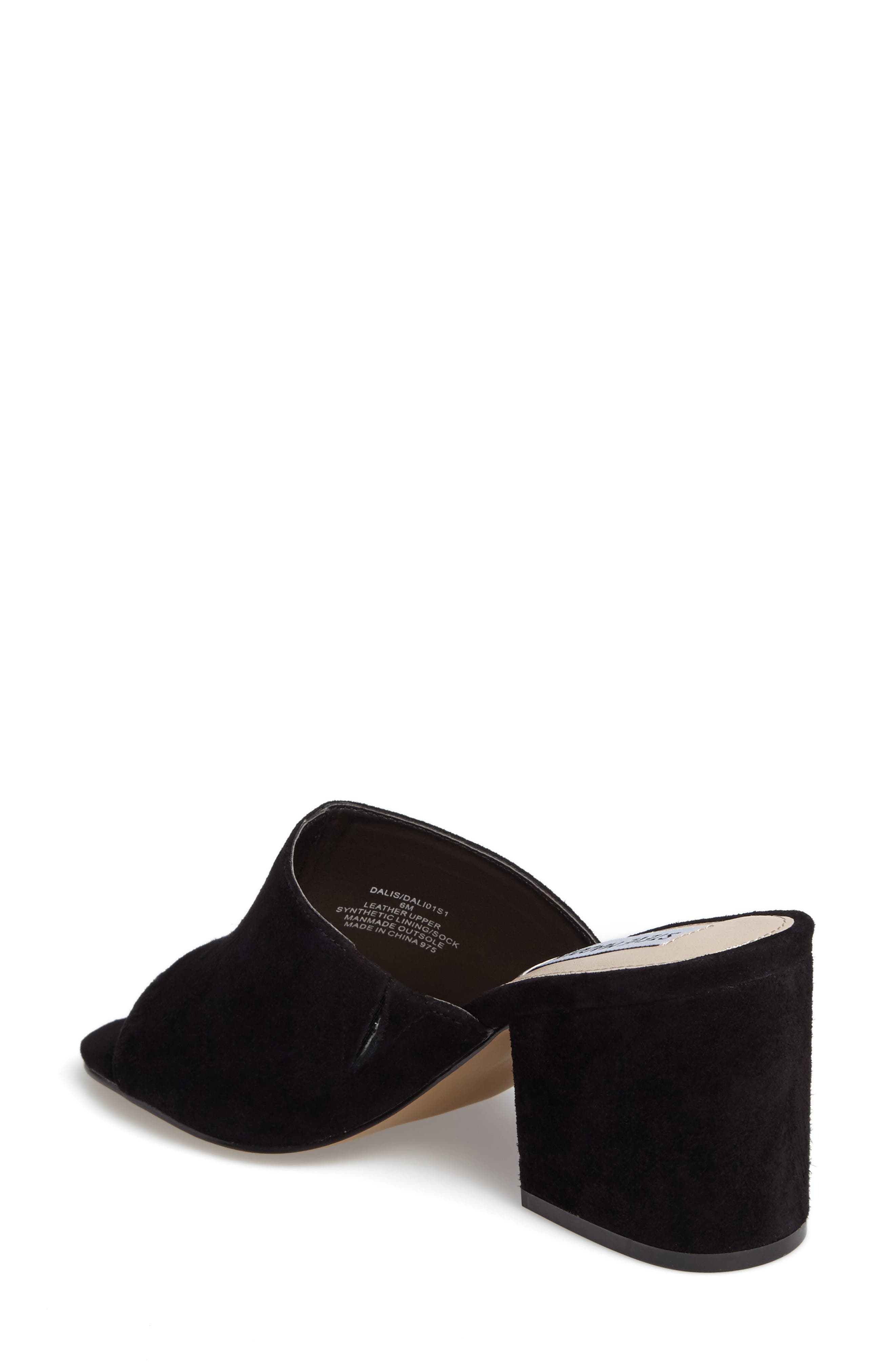 Dalis Slide Sandal, Alternate, color, BLACK SUEDE