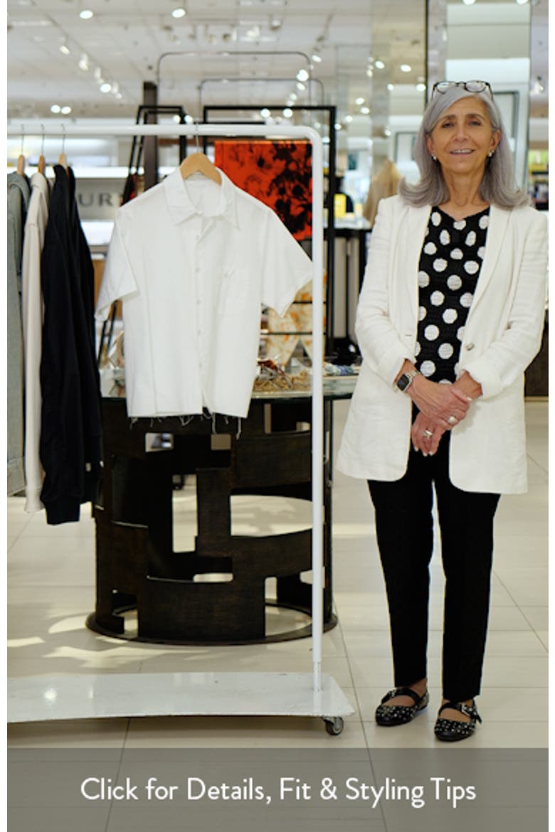 Short Sleeve Cotton Poplin Button-Up Shirt video