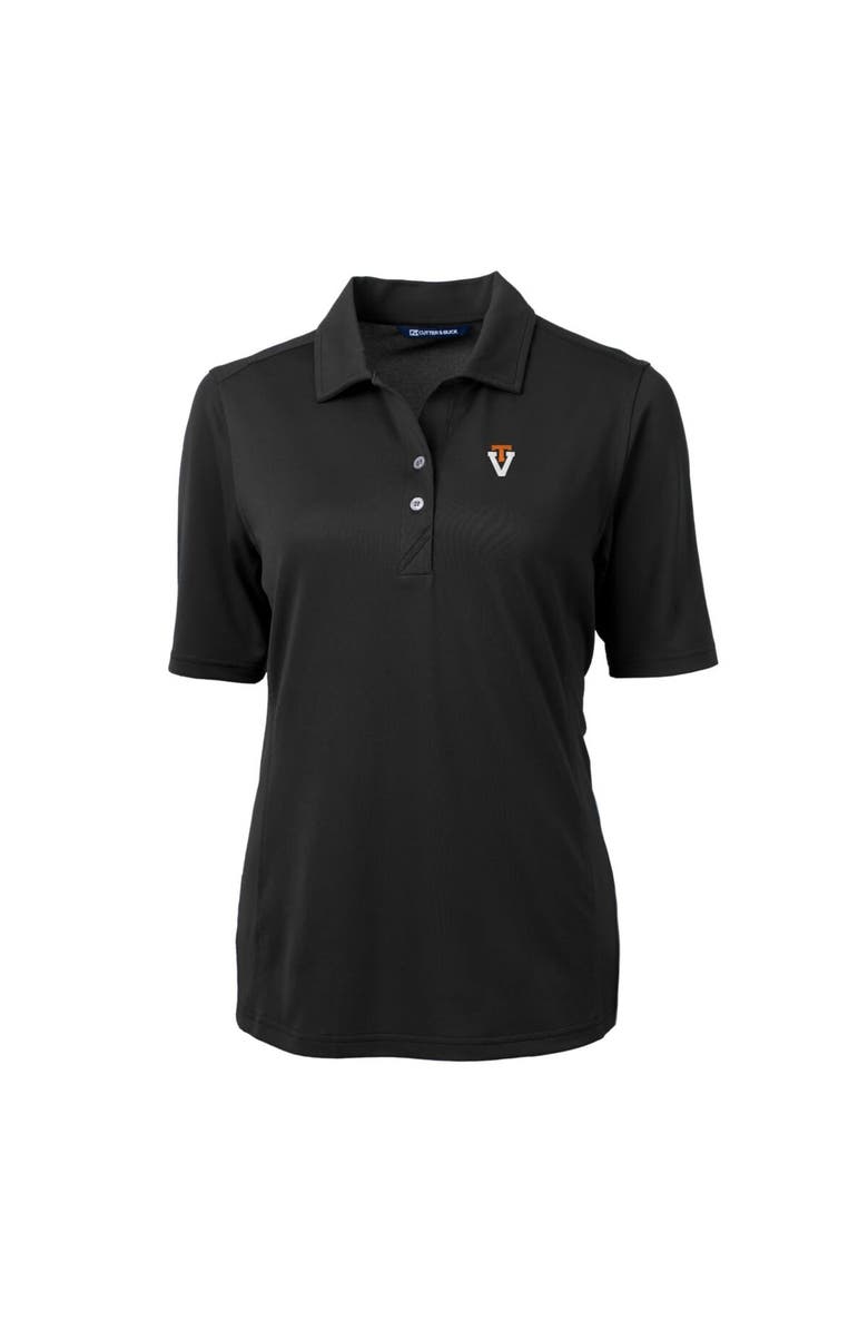Cutter & Buck Women's Cutter & Buck Black Virginia Tech Hokies Team Virtue Eco Pique Recycled Polo, Alternate, color, 