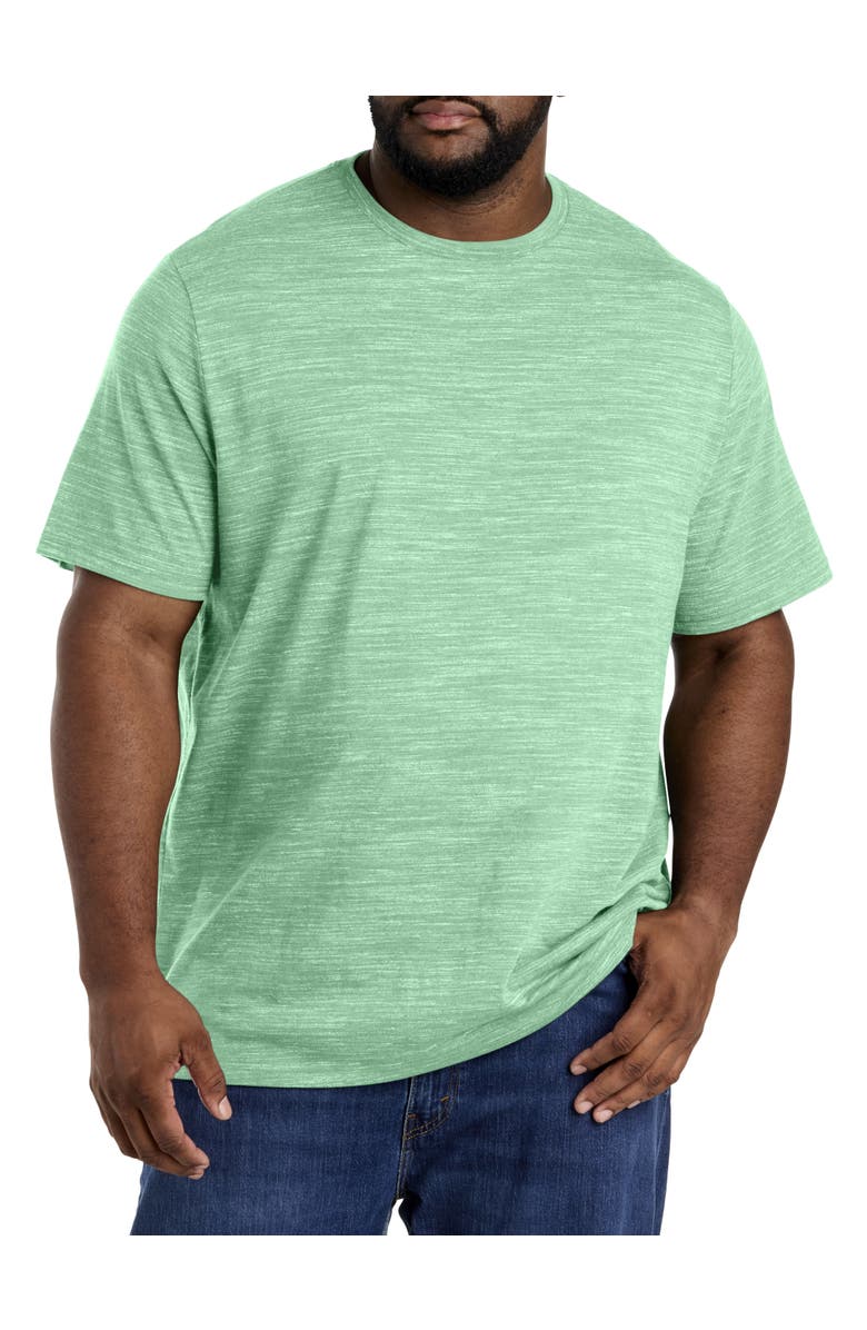Harbor Bay by DXL Big & Tall Space-Dyed T-Shirt, Main, color, Zephyr Green Spcedye