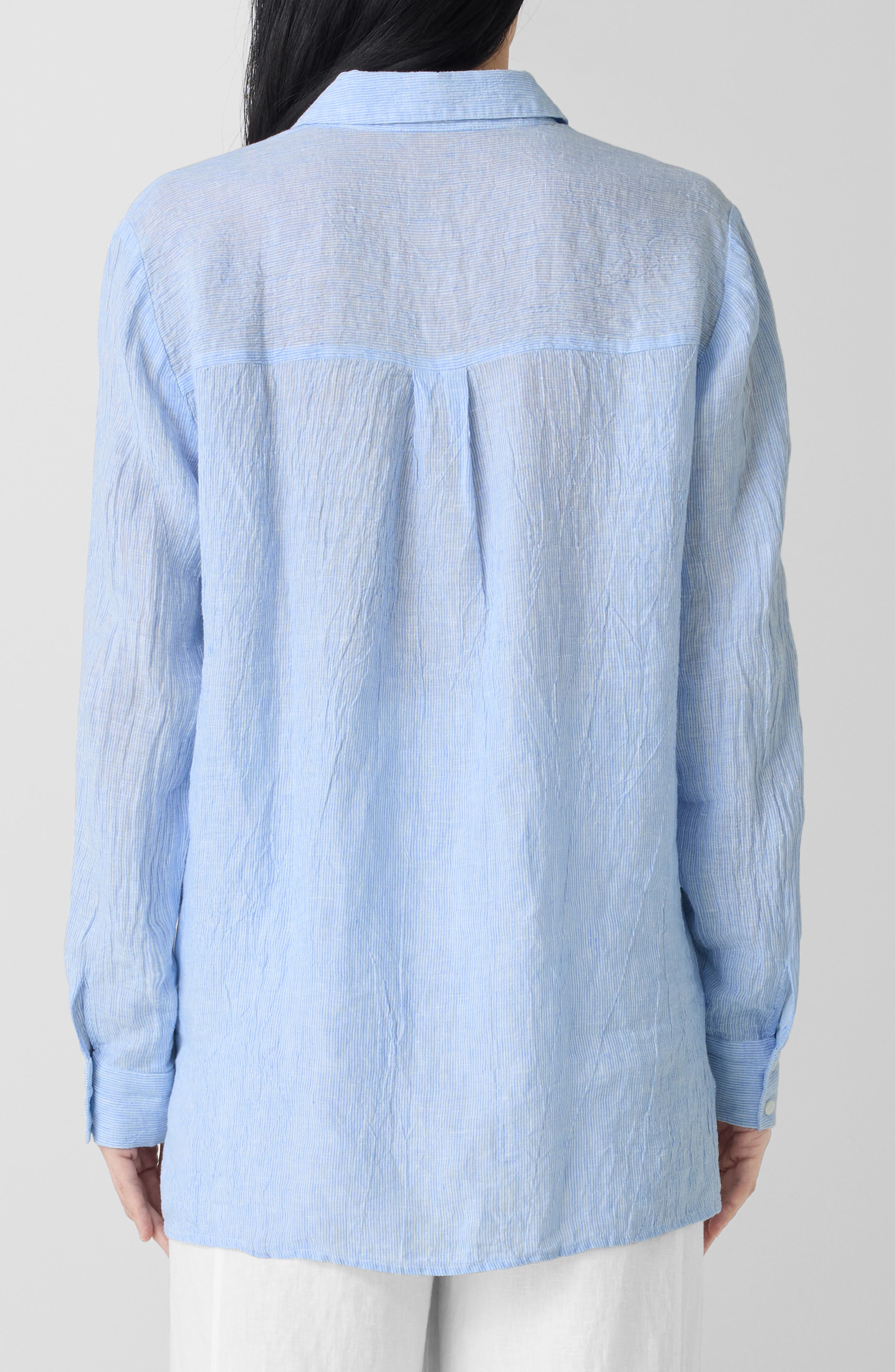 Crinkled Organic Linen Button-Up Shirt - image 2