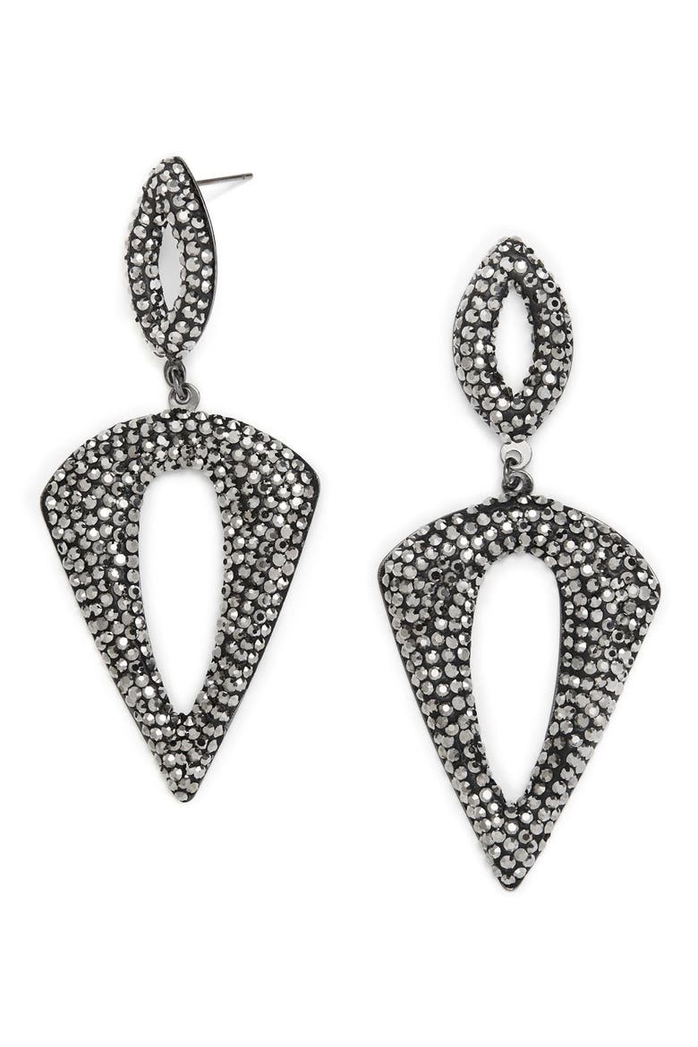Shay Mitchell - Guest Bartender Collection Odyssey Drop Earrings, Main, color, BLACK