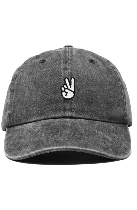 Peace Sign Embroidered Dad Hat