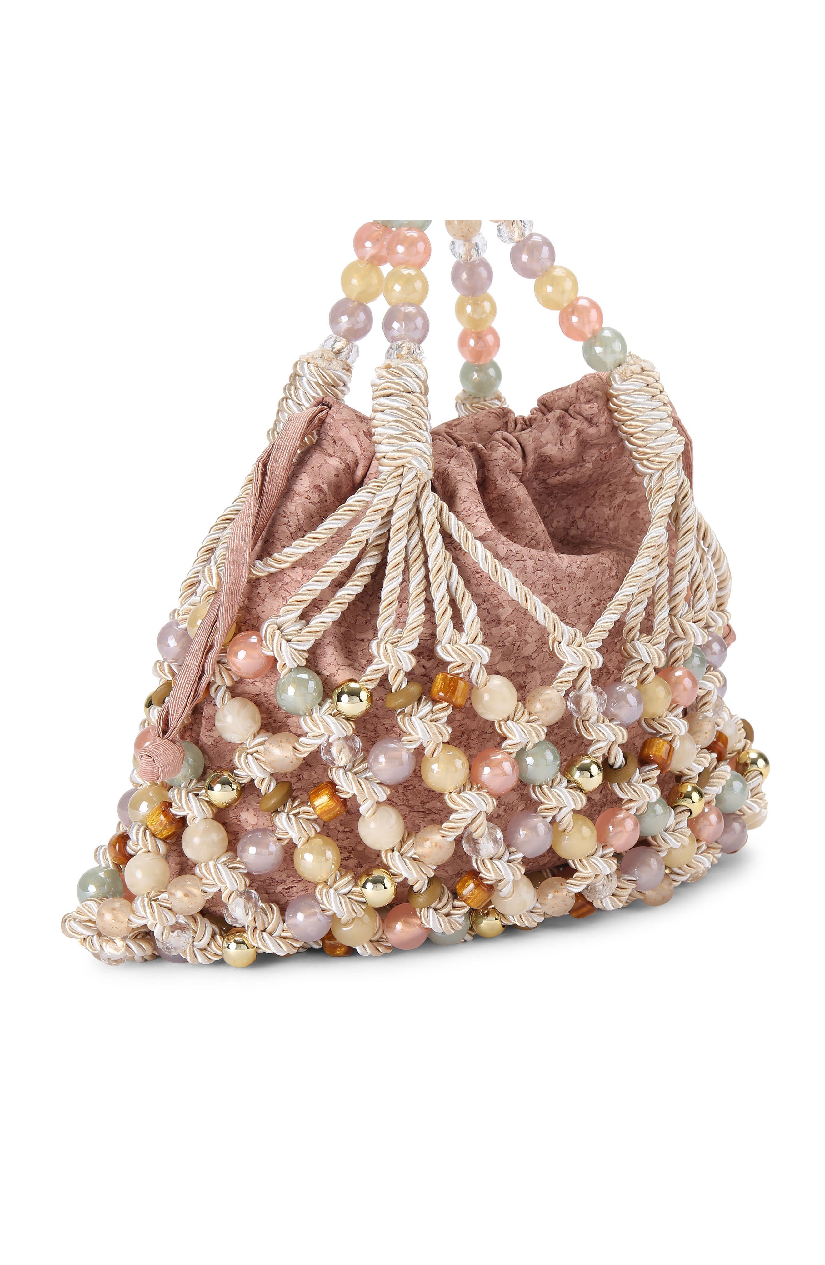 Kurt Geiger London Macramè Rope Handbag, Alternate, color, Open White/ Multi