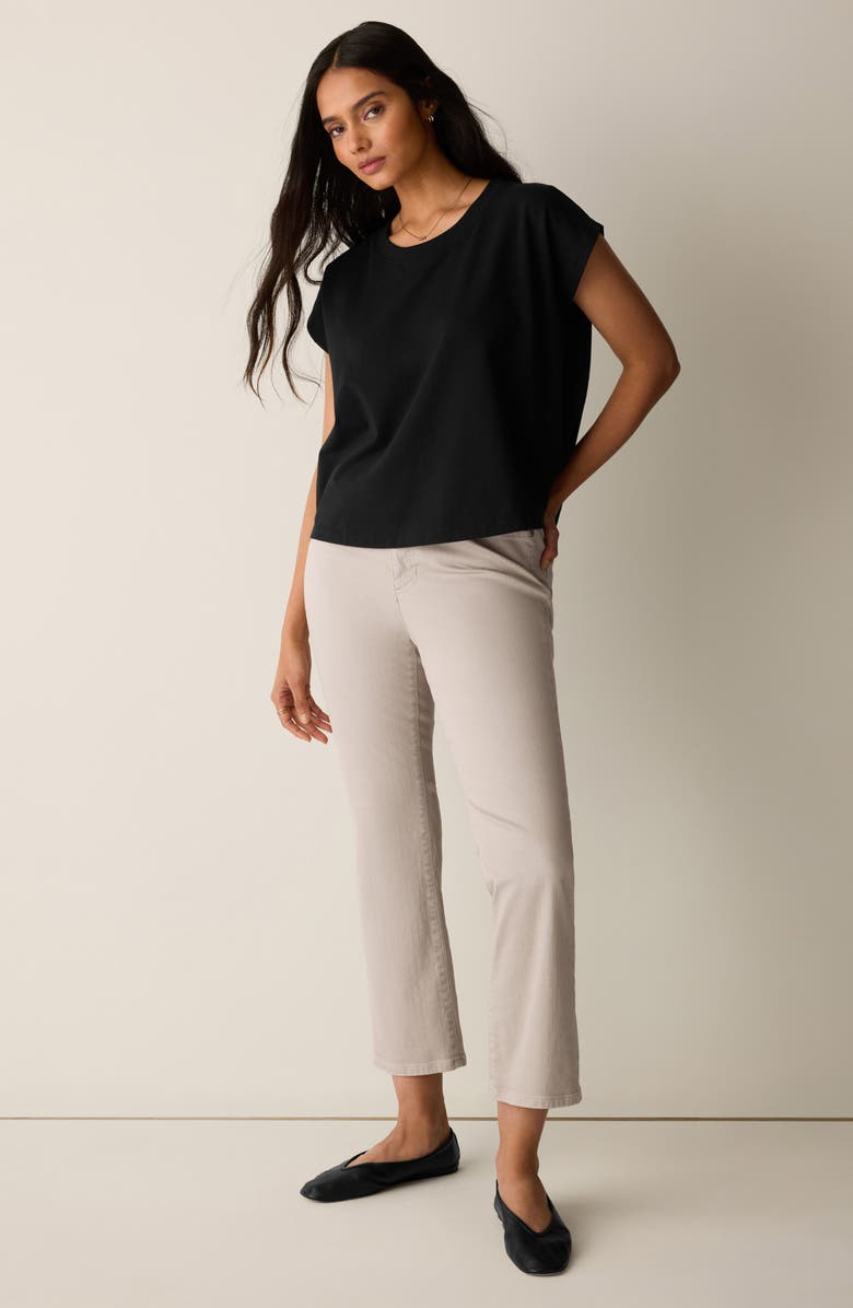 Eileen Fisher Organic Cotton Blend T-Shirt, Alternate, color, Black