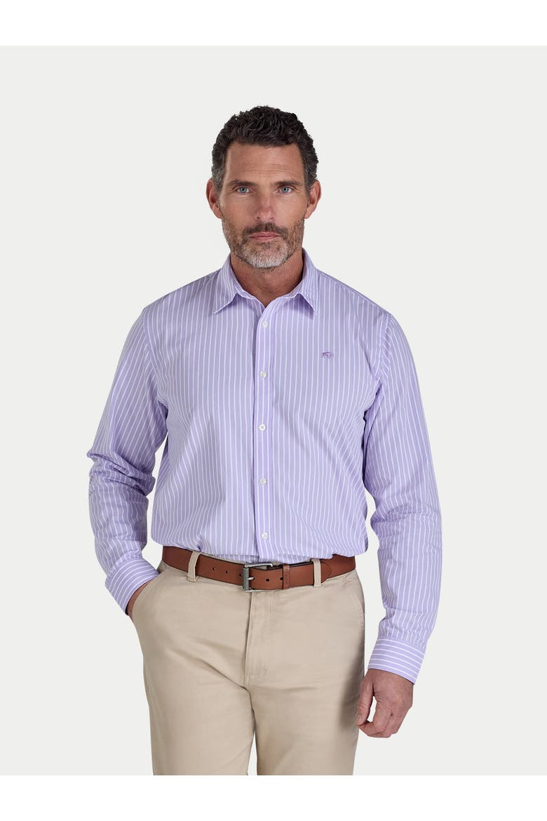 Long Sleeve Stripe Shirt, Main, color, Lilac