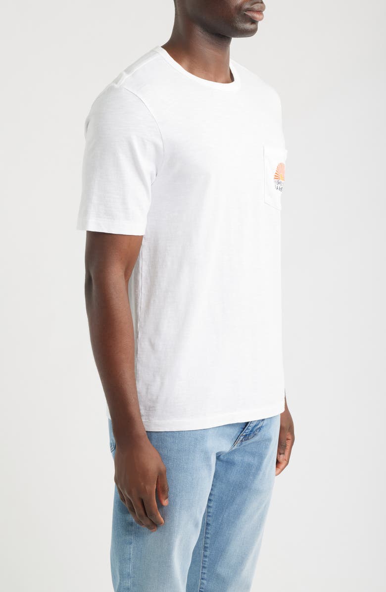 Faherty North Carolina Sunwashed Pocket T-Shirt, Alternate, color, White